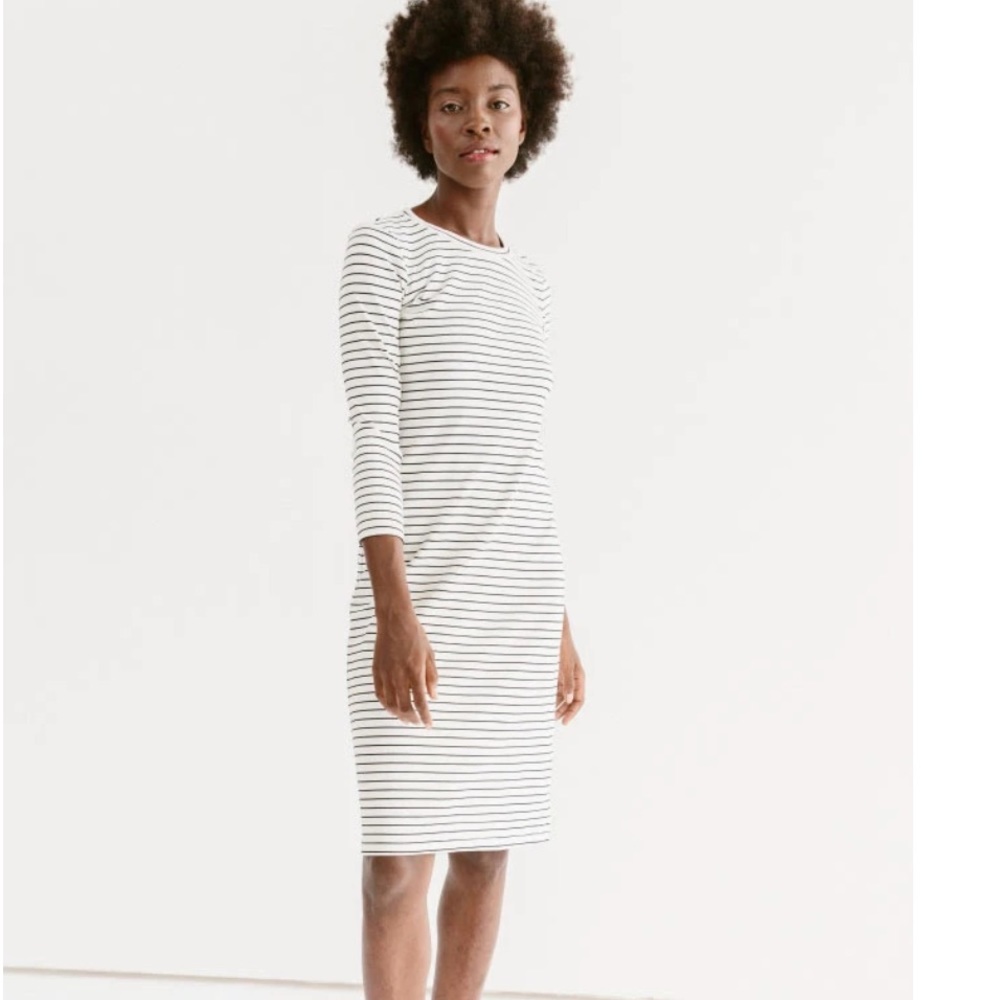 Sonnet James white stripe dress. Size xs
